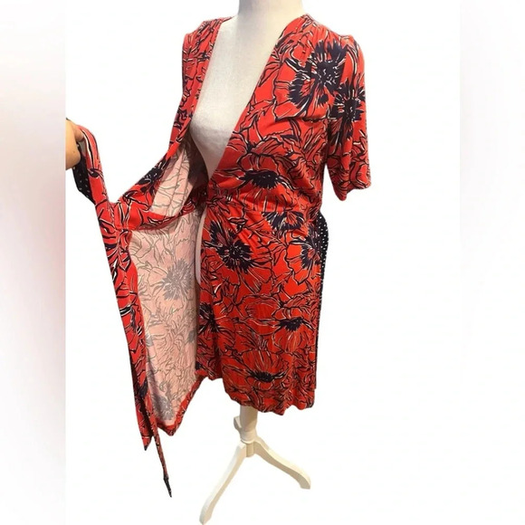 Lilly Pulitzer adalie wrap red/navy dress size S - Picture 11 of 12